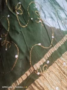 Elegant Red &amp; Green Saree