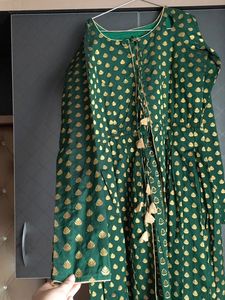 Green &amp; Gold Indian Dress