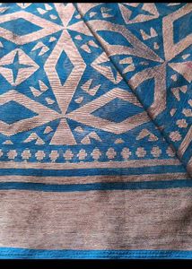 Brasso peacock blue saree