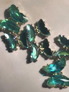 Blue tone Crystal Butterfly Charms