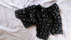 Embroidered Black Ready Made Blouse
