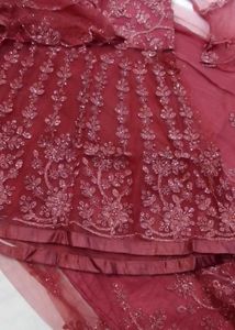 Maroon Embellished Lehenga Choli