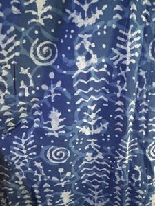 Pure Cotton Indigo Print Kurta For Woman