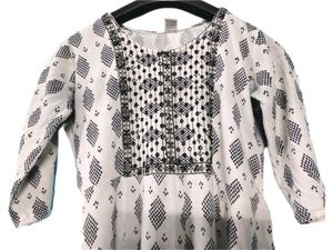 Elegant White & Black  Kurti