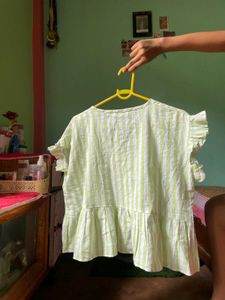 Striped Ruffle Top