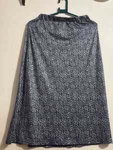 Animal Print Slit Skirt