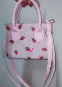 Strawberry Print Handbag