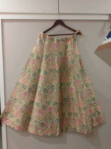Floral Print Lehenga Skirt