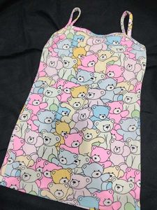 Teddy Bear Print Tank Top