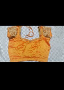 Heavy border saree&amp;blouse unused...soft material