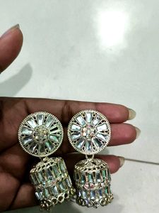 Silver Jhumka Earrings