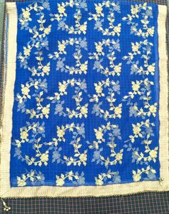 Elegant Blue Net Heavy Dupatta