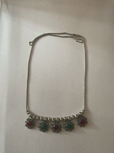 Beautiful Oxidised Silver Necklace To With Saree