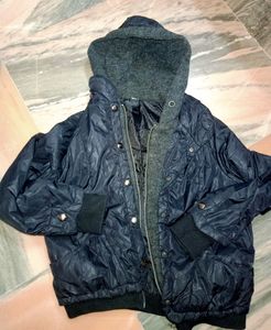 Warm Black Hoody Jacket