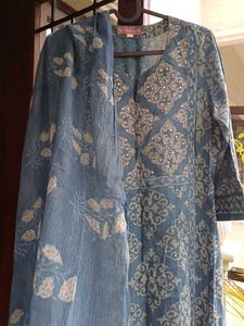 Beautiful Blue Grey Kurta Set