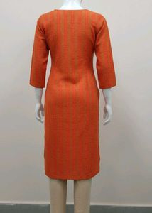 Orange Printed Kurta