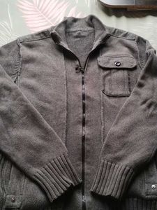 Stylish Gray Knit Jacket