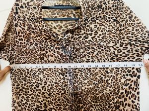 Leopard Print Button Down Shirt