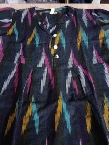 Stylish Ikat Print Frock for 9-10 years