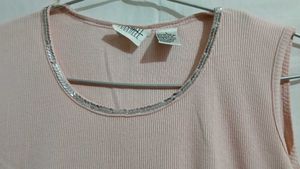 Cute Pink Sleeveless Tshirt