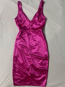 Fushia Pink Corset Bodycon Dress