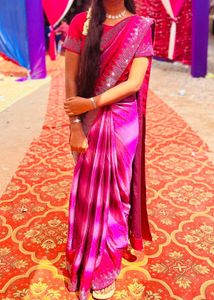 Elegant Pink and Purple Saree
