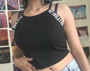 shein ribbed black cami top