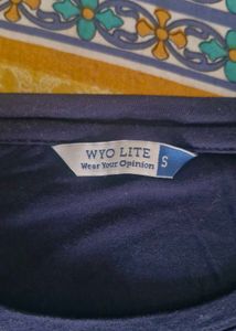 Wear Your Opinion Navy Blue T Shirt, Size - S