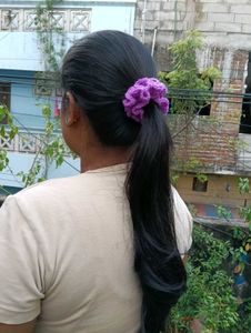 Purple Crochet Scrunchie (all colour available)