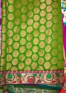 Green Banarasi Saree