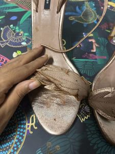 ZARA premium rose gold heels