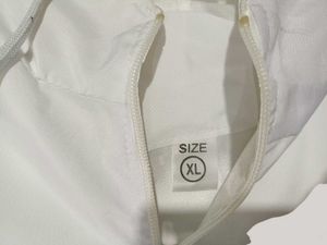 White &amp; Blue Zip-Up Jacket, XL SIZE