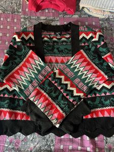 Patterned Knit Sweater