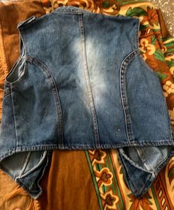 Denim Vest with Studs