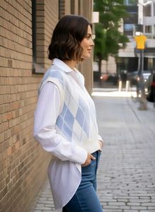 Argyle Sweater Vest - Preppy Style