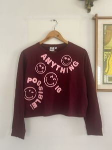 Maroon Graphic Sweatshirt