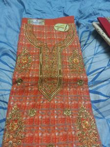 Orange Dress Material