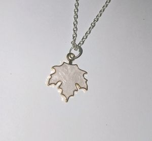 Silver Chain With Leaf Charm 🍁