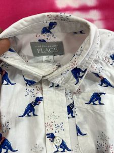 Boys Dinosaur Shirt &amp; Mickey Shorts Set