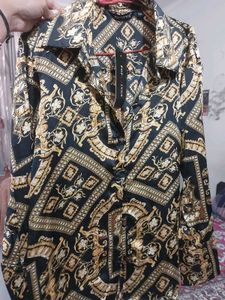 Pop Wings Patterned Button Down Shirt