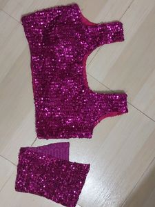 New Velvet Sequin Padded Blouse