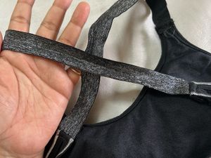 Black Criss-Cross Sports Bra