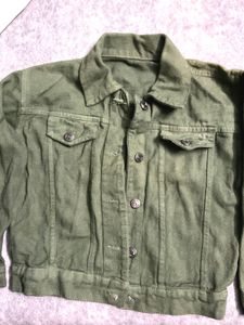 Olive Green Denim Jacket