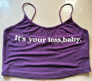 XS Purple Graphic Tank Top
