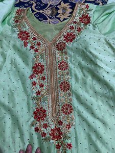 Beautiful Sharara Suit Set .. Beautiful Work With Inner Under Top And Bottom. Only One Time Used