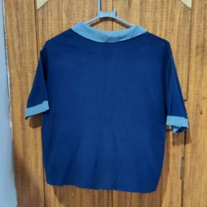 KNITPIA Navy Blue Women Top