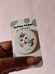 Set of 2 Caticorn &amp; Candicorn badges