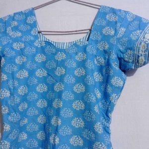 Blue Kurta With Duppatta
