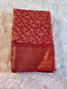 Elegant Red Floral Saree