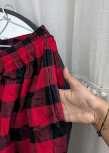 Red &amp; Black Plaid Pants
